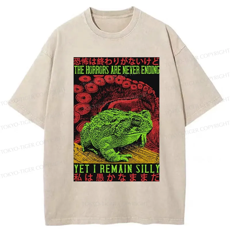 Tokyo-Tiger The Horrors Are Never Ending Washed T-Shirt