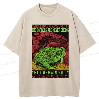 Tokyo-Tiger The Horrors Are Never Ending Washed T-Shirt