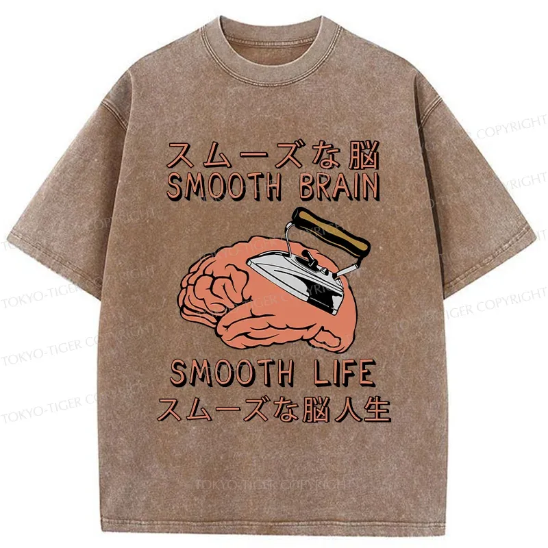 Tokyo-Tiger Smooth Life Washed T-Shirt