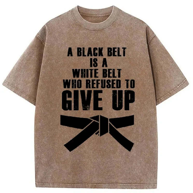 Tokyo-Tiger A Black Belt Japan Washed T-Shirt-tokyo-tiger