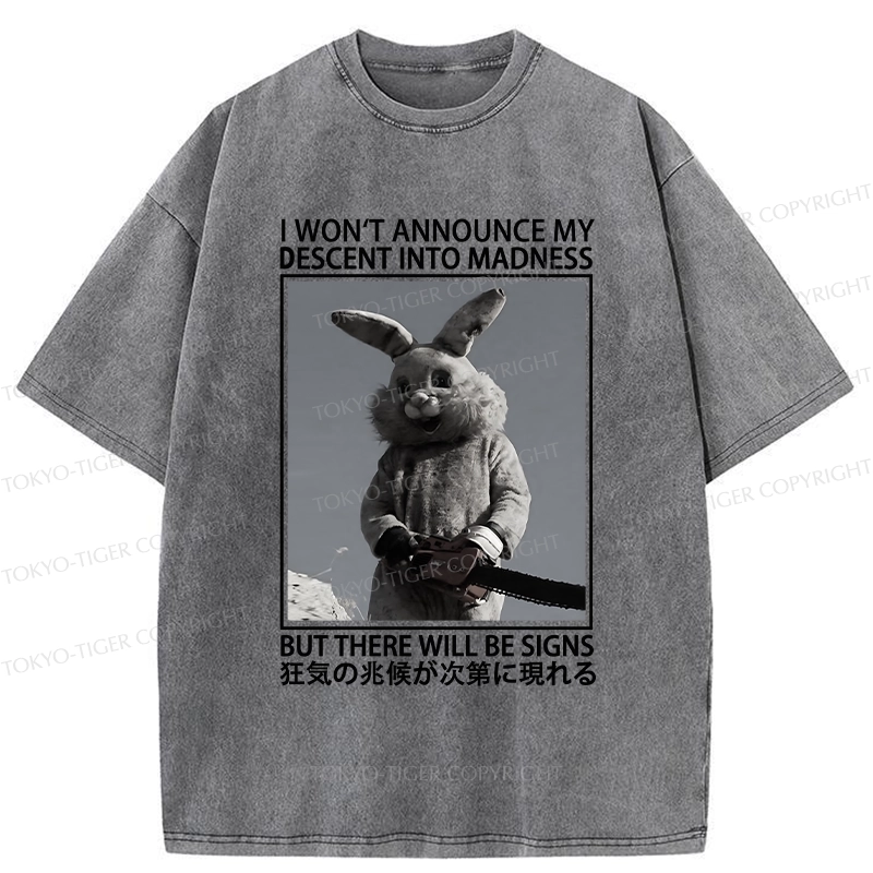 Tokyo-Tiger Rabbit Goes Into Madness Washed T-Shirt
