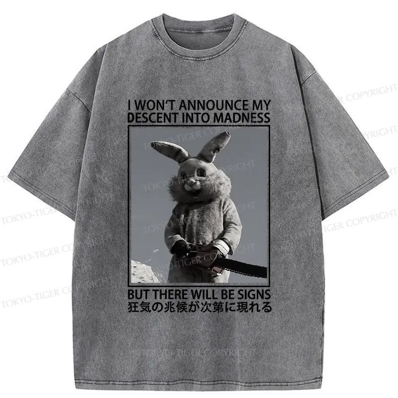 Tokyo-Tiger Rabbit Goes Into Madness Washed T-Shirt