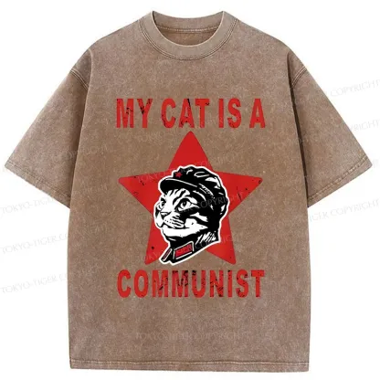 Tokyo-Tiger Funny Cat-ism Washed T-Shirt