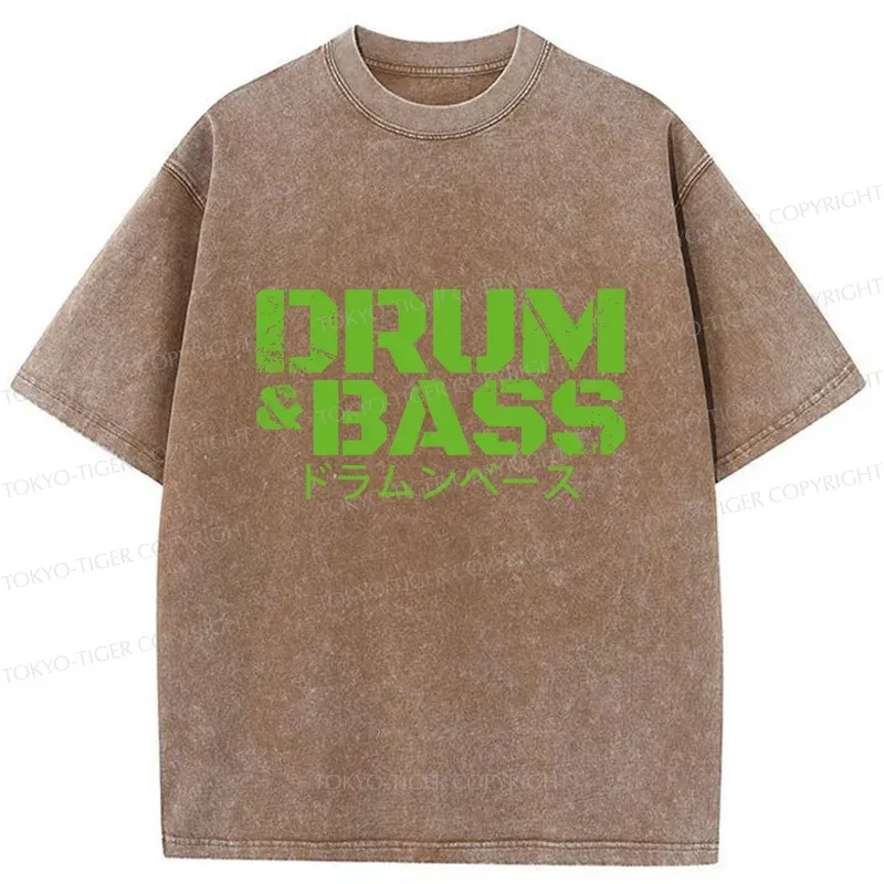Tokyo-Tiger Drum And Bass Kanji Washed T-Shirt