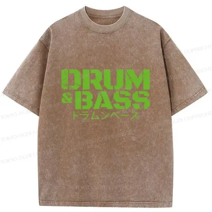 Tokyo-Tiger Drum And Bass Kanji Washed T-Shirt