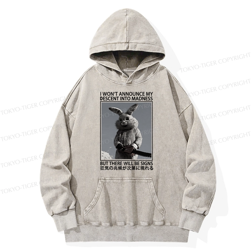 Tokyo-Tiger Rabbit Goes Into Madness Washed Hoodie