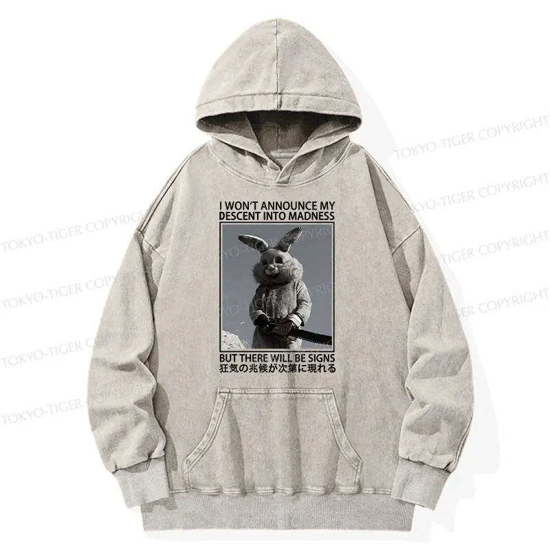 Tokyo-Tiger Rabbit Goes Into Madness Washed Hoodie Sale