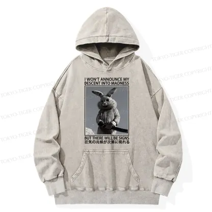 Tokyo-Tiger Rabbit Goes Into Madness Washed Hoodie