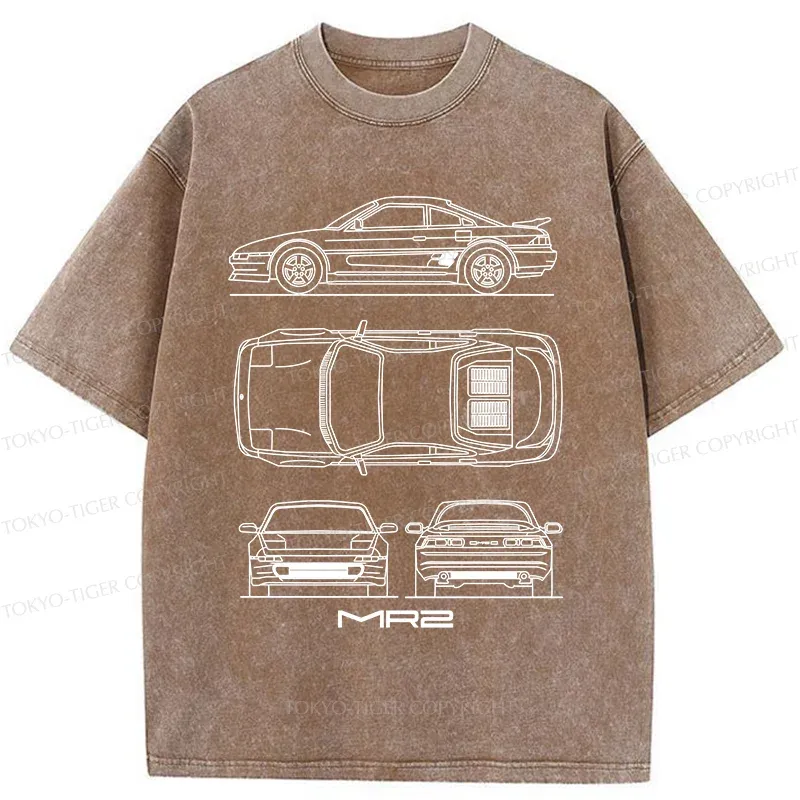 Tokyo-Tiger Japanese Classic Cars Washed T-Shirt