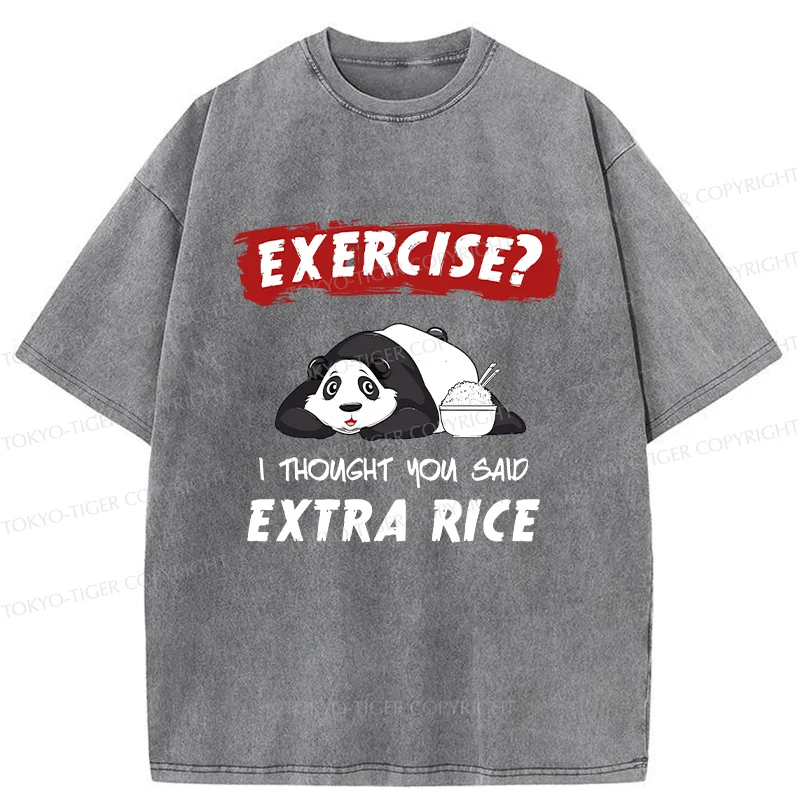 Tokyo-Tiger Funny Panda Washed T-Shirt