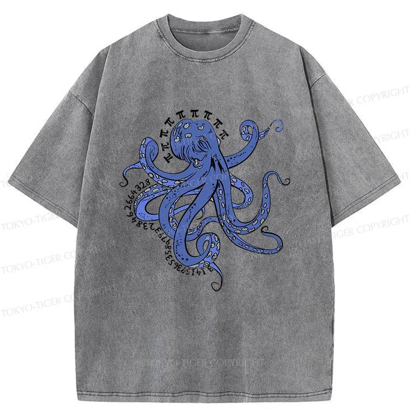 Tokyo-Tiger Pi Octopus Washed T-Shirt