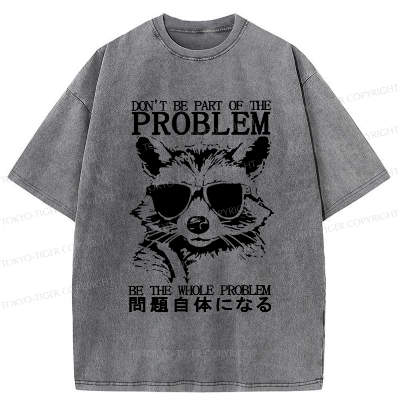 Tokyo-Tiger Be The Whole Problem Raccoon Washed T-Shirt