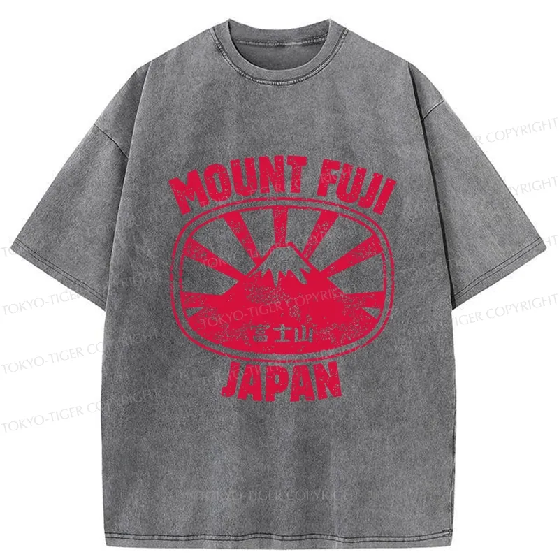 Tokyo-Tiger Mount Fuji Japan Washed T-Shirt