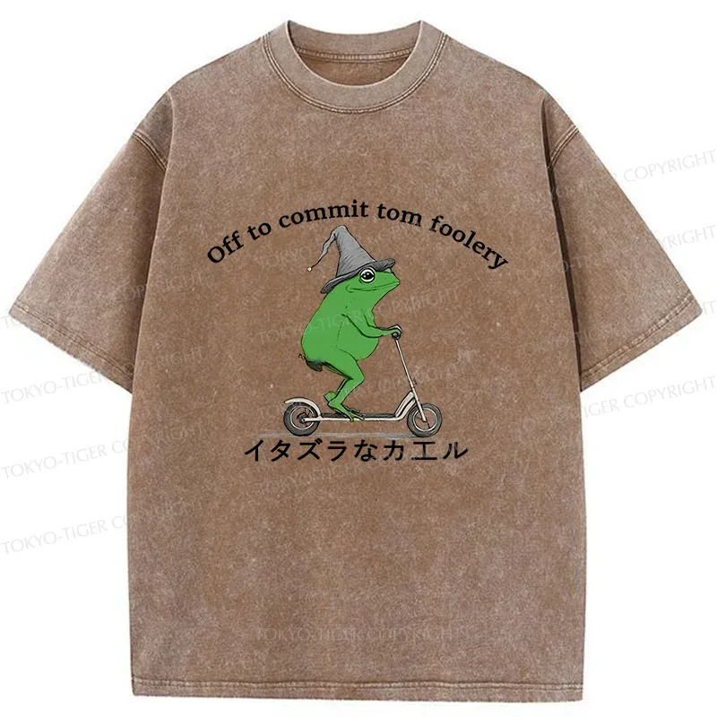 Tokyo-Tiger Stupid Frog Washed T-Shirt