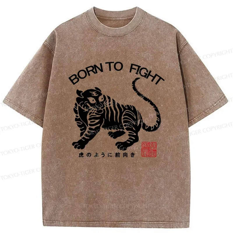Tokyo-Tiger Retro Tiger Washed T-Shirt