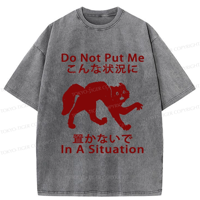 Tokyo-Tiger Do Not Put Me In A Situation Washed T-Shirt