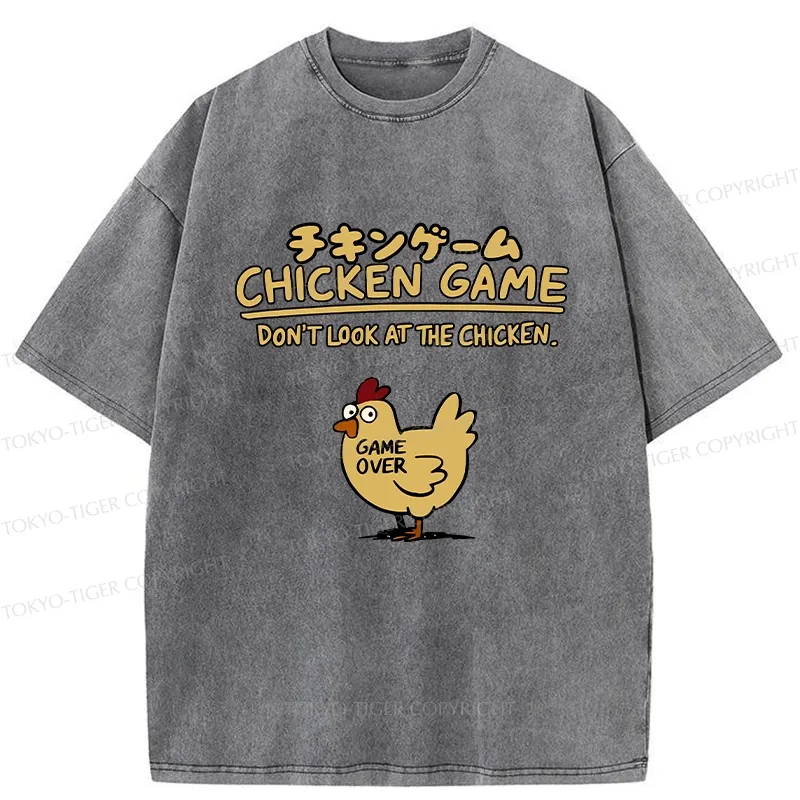 Tokyo-Tiger Don't Look At The Chicken Washed T-Shirt