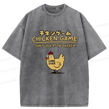 Tokyo-Tiger Don't Look At The Chicken Washed T-Shirt