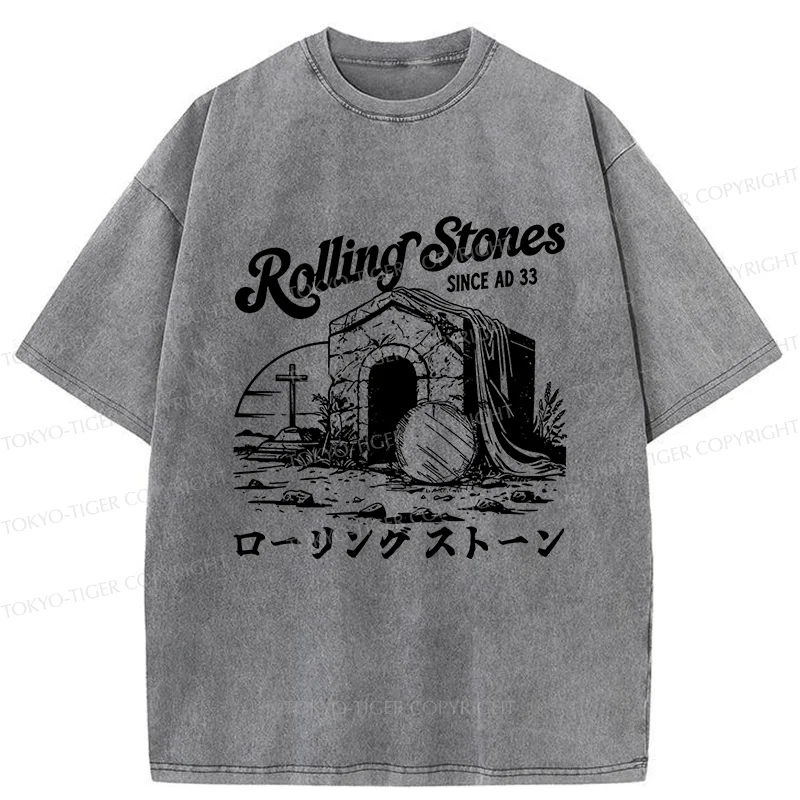 Tokyo-Tiger Funny Easter Washed T-Shirt