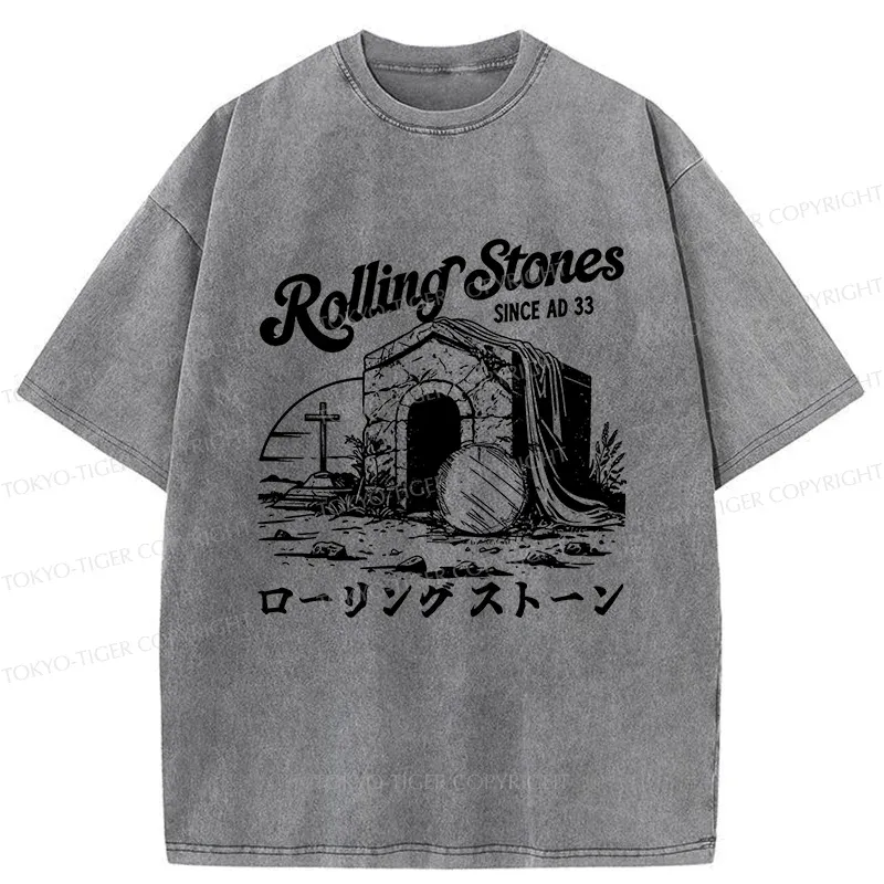 Tokyo-Tiger Funny Easter Washed T-Shirt
