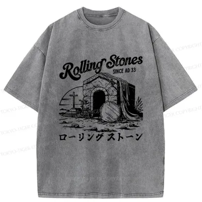 Tokyo-Tiger Funny Easter Washed T-Shirt