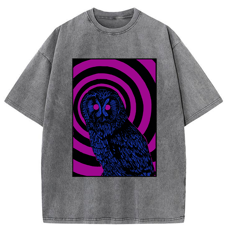 Tokyo-Tiger Psychedelic Owl Washed T-Shirt