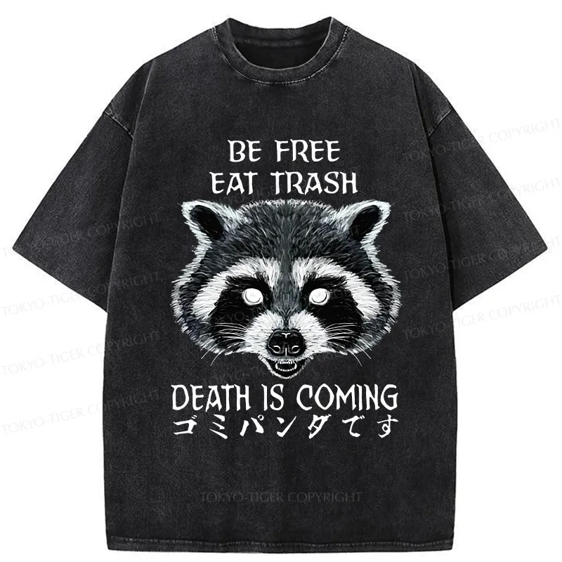 Tokyo-Tiger Be Free Eat Trash Washed T-Shirt