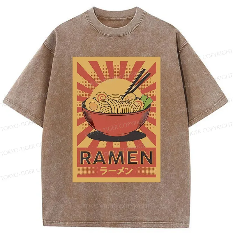 Tokyo-Tiger Retro Ramen Washed T-Shirt