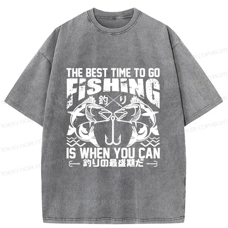 Tokyo-Tiger Peak Fishing Season Washed T-Shirt