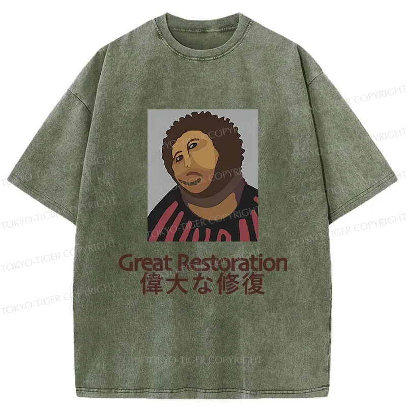 Tokyo-Tiger Great Restoration Washed T-Shirt