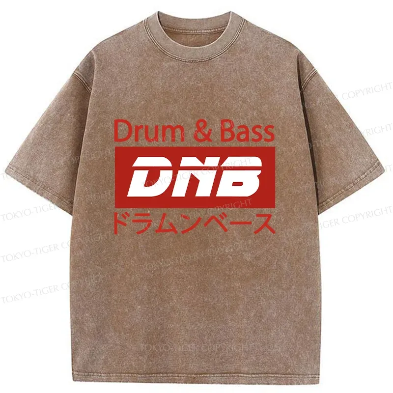 Tokyo-Tiger Drum & Bass Japanese Washed T-Shirt