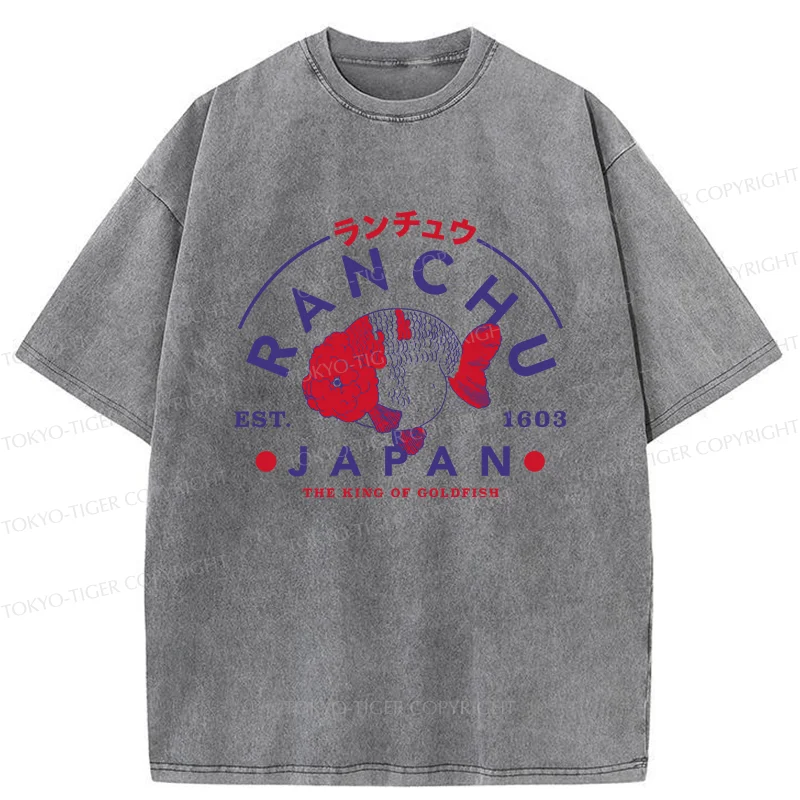 Tokyo-Tiger Japanese Goldfish Washed T-Shirt