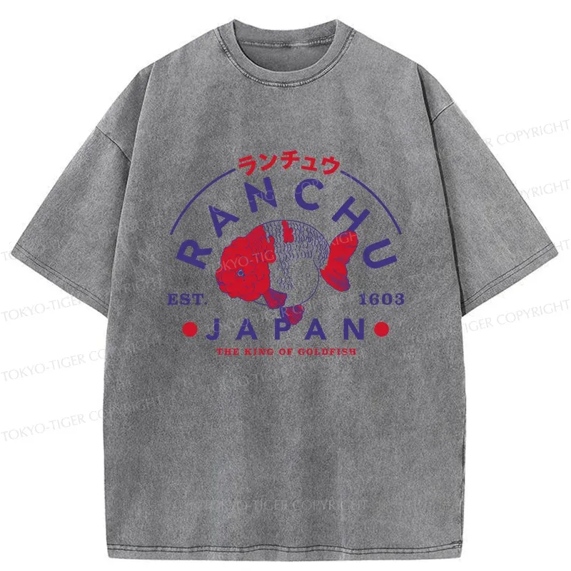 Tokyo-Tiger Japanese Goldfish Washed T-Shirt