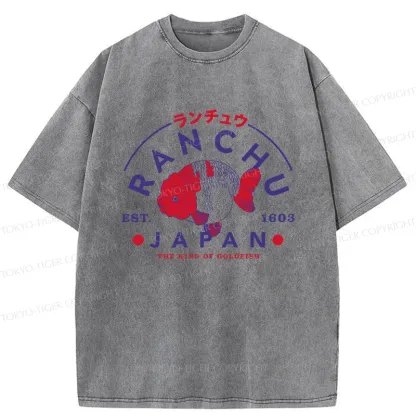 Tokyo-Tiger Japanese Goldfish Washed T-Shirt