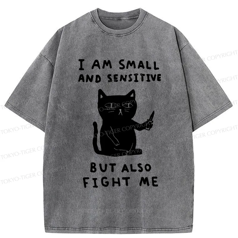Tokyo-Tiger I Am Small And Sensitive Washed T-Shirt