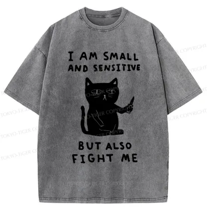Tokyo-Tiger I Am Small And Sensitive Washed T-Shirt