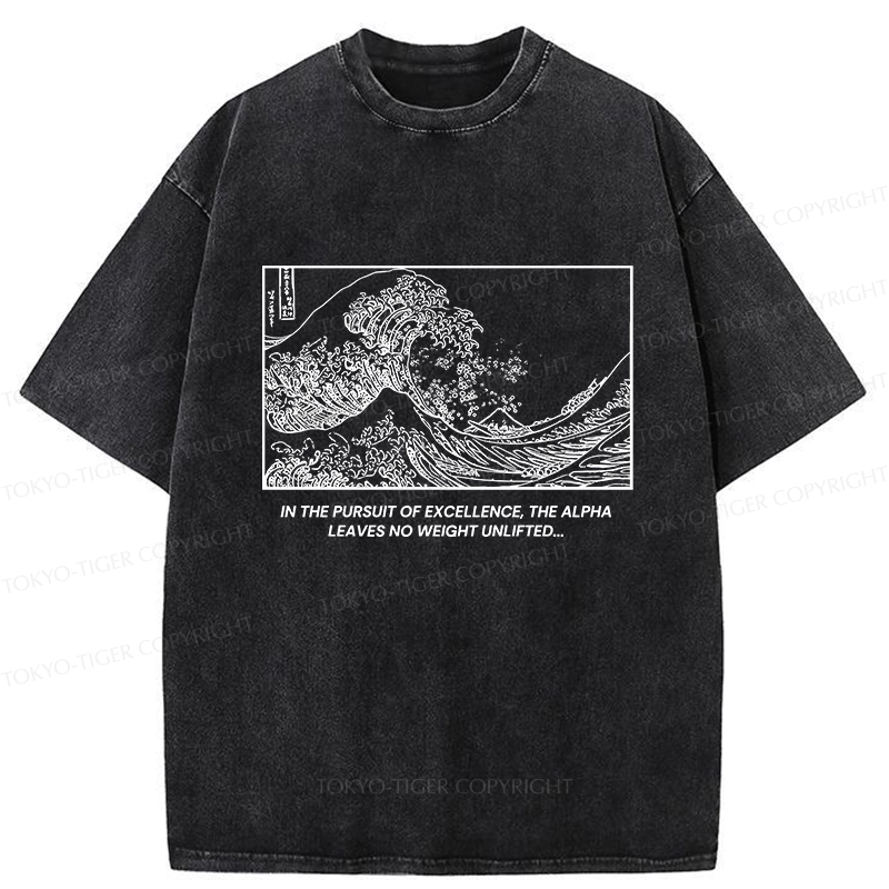 Tokyo-Tiger Great Wave Washed T-Shirt