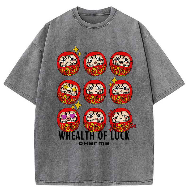 Tokyo-Tiger Whealth Of Luck Washed T-Shirt