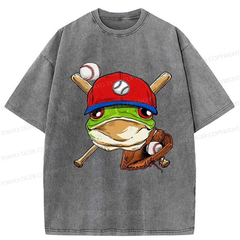 Tokyo-Tiger Baseball Frog Washed T-Shirt