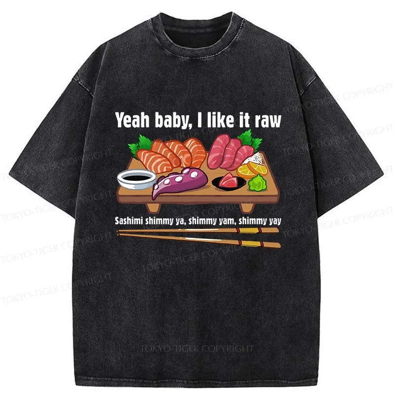Tokyo-Tiger I Like It Raw Washed T-Shirt Sale