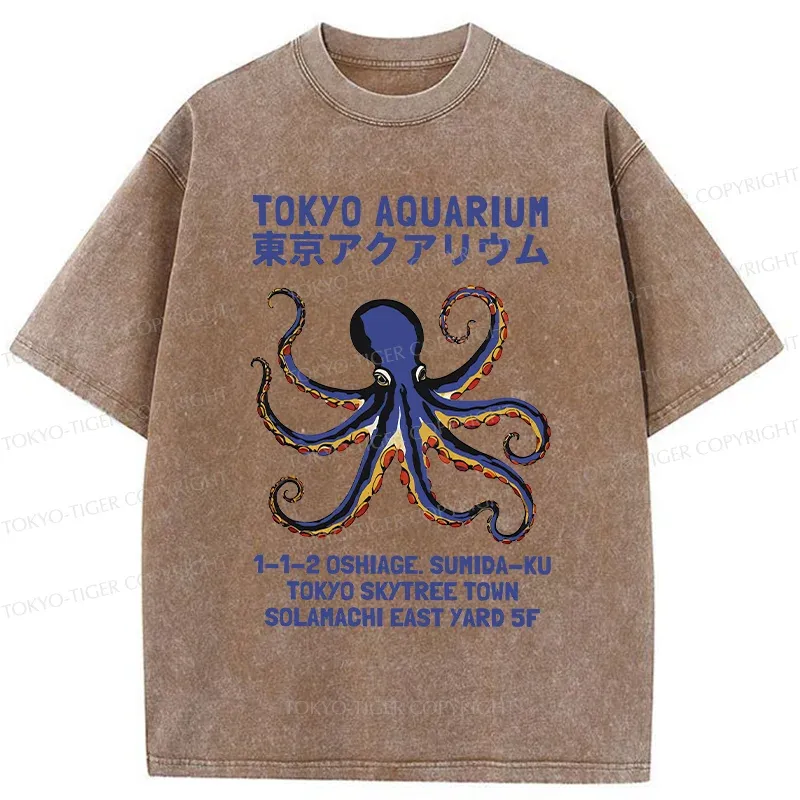 Tokyo-Tiger Tokyo Aquarium Washed T-Shirt