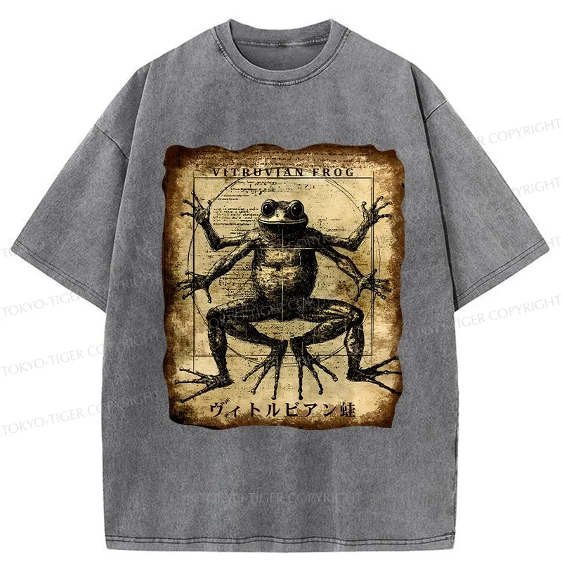 Tokyo-Tiger Vitruvian Frog Washed T-Shirt