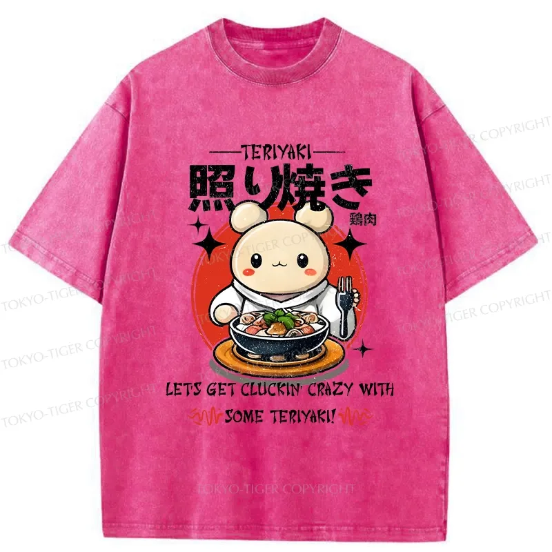 Tokyo-Tiger Chicken Teriyaki Japanese Washed T-Shirt