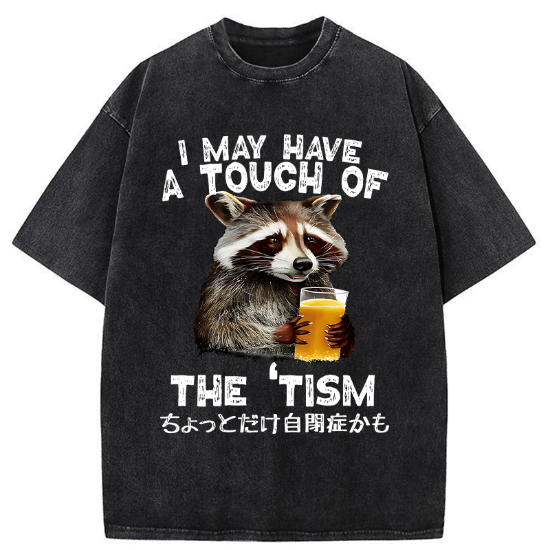 Tokyo-Tiger Autistic Raccoon Washed T-Shirt
