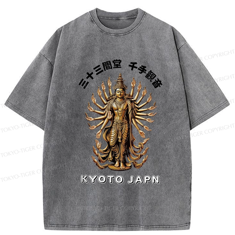 Tokyo-Tiger Senju Kannon Washed T-Shirt