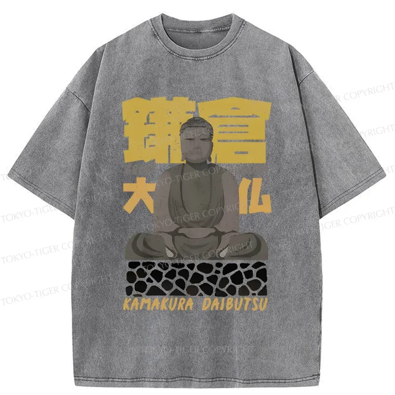 Tokyo-Tiger Kamakura Daibutsu Washed T-Shirt