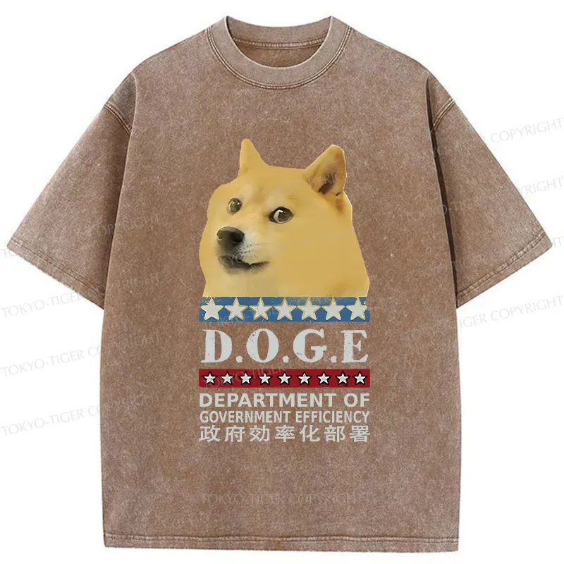 Tokyo-Tiger D O G E Dog Washed T-Shirt