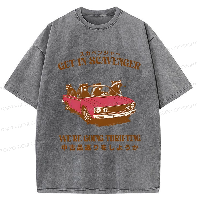 Tokyo-Tiger Get In Scavenger Washed T-Shirt