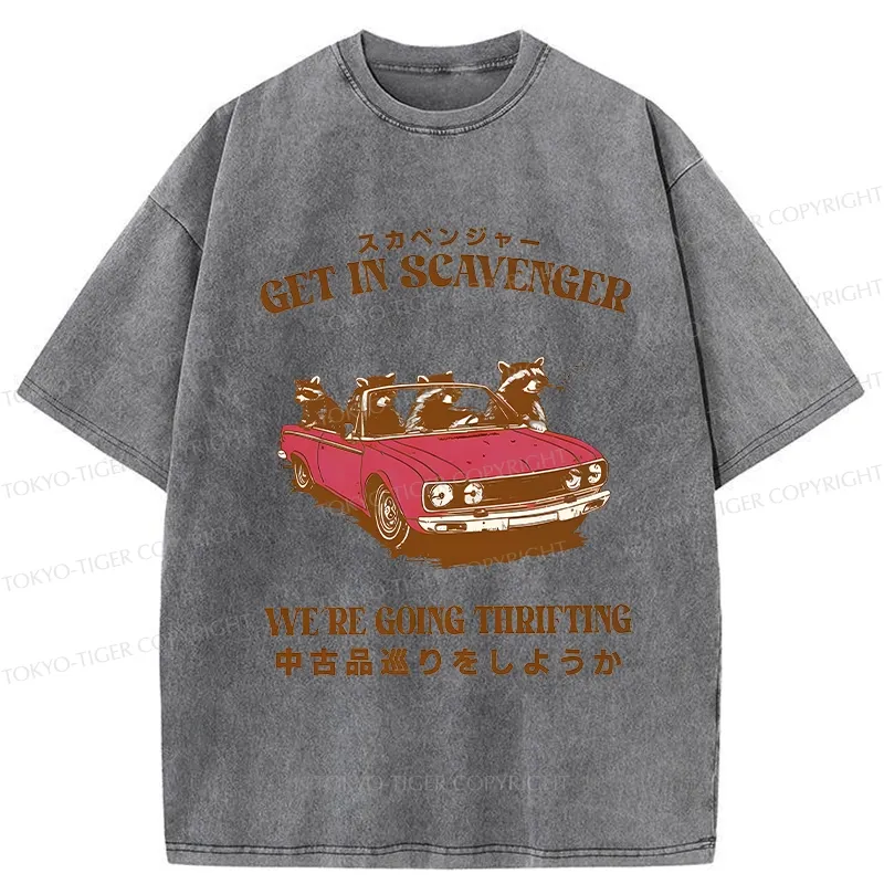 Tokyo-Tiger Get In Scavenger Washed T-Shirt