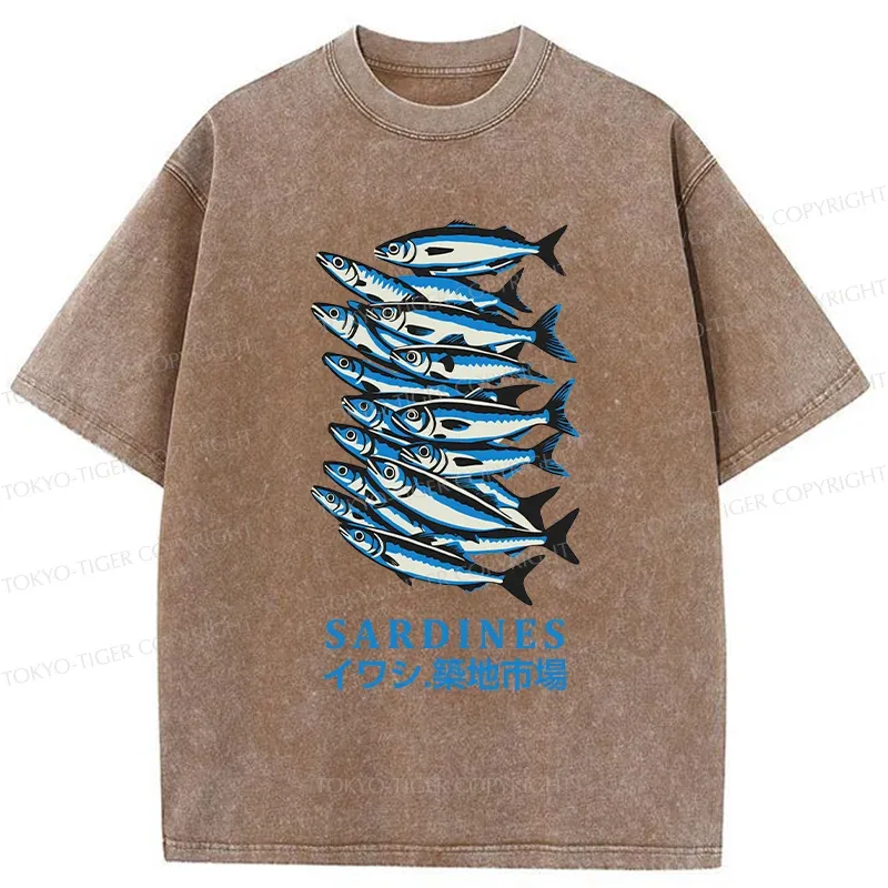 Tokyo-Tiger Tokyo Fish Market Washed T-Shirt